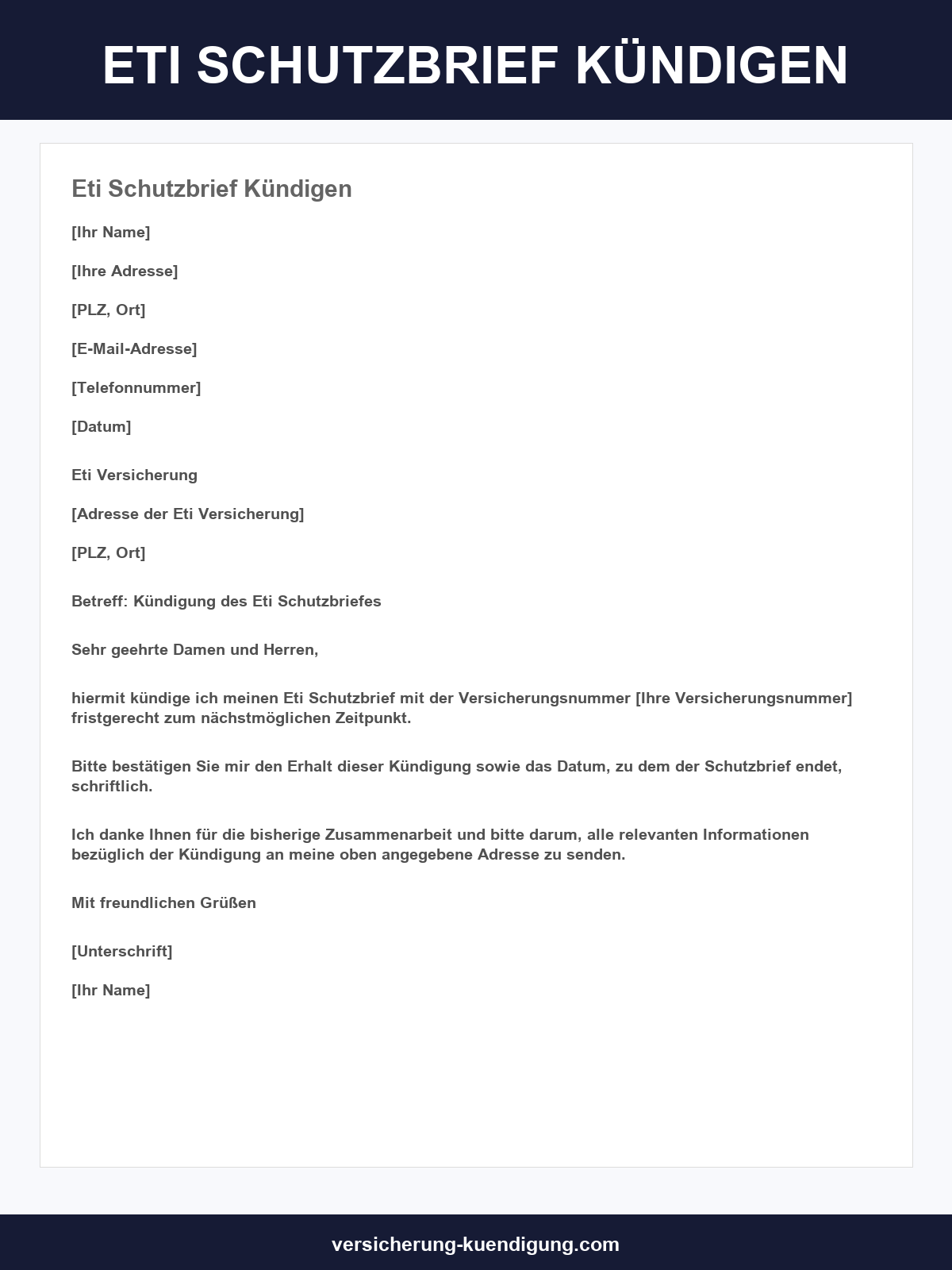 Eti Schutzbrief Kündigen